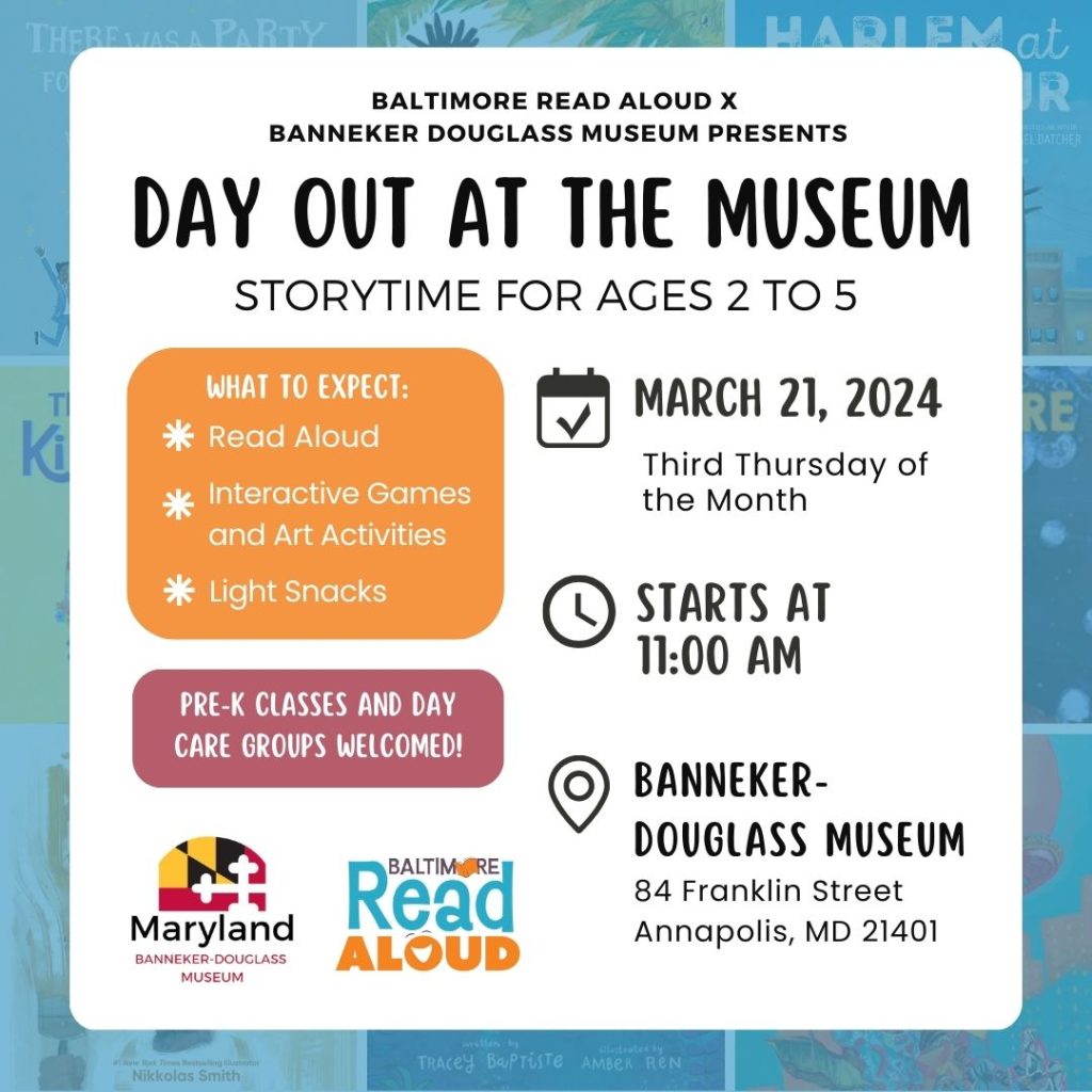 A graphic showing Day Out At the Museum March 21, 2024 Starts at 11am