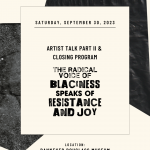 Artist Talk – Closing Reception